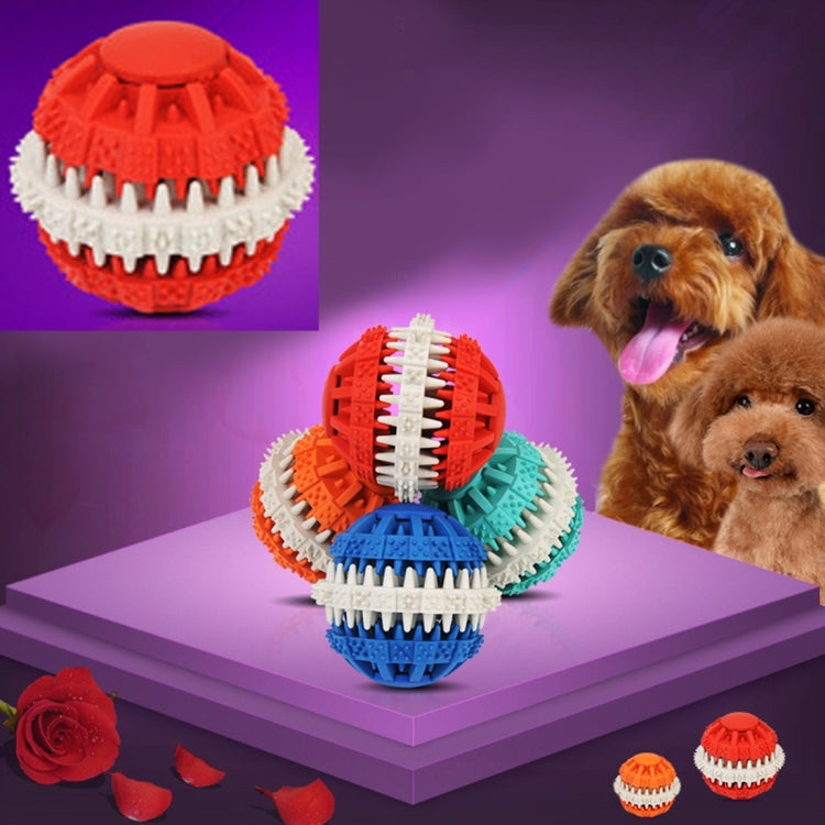 Dog Toy Balls for Pets Tooth Cleaning Chewing Toys Balls of Non-Toxic Soft Rubber , Small Size, Small Size (Red), Small Size (Baby Blue), Small Size (Orange), Small Size (Blue)