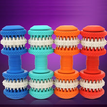 Load image into Gallery viewer, Dog Toy  for Pets Tooth Cleaning Chewing Dumbbells Shape Toys of Non-Toxic Soft Rubber , Large Size,Length:15cm, 15cm (Orange), 15cm(Blue), 15cm (Red), 15cm (Baby Blue)