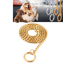 Load image into Gallery viewer, Pet Collars Pet Neck Strap Dog Neckband Snake Chain Dog Chain  Solid  Metal Chain Dog Collar，Length:50cm, 50cm