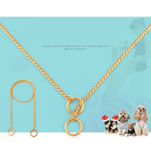 Load image into Gallery viewer, Pet Collars Pet Neck Strap Dog Neckband Snake Chain Dog Chain  Solid  Metal Chain Dog Collar，Length:55cm, 55cm