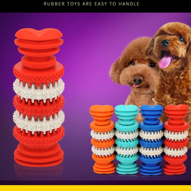 Dog Toy  for Pets Tooth Cleaning Chewing Toys of Non-Toxic Soft Rubber , Small Size,Length:12cm, 12cm Orange, 12cm Blue, 12cm Red, 12cm Baby Blue