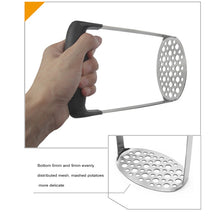 Load image into Gallery viewer, Stainless Steel Manual Pumpkin Potato Ricer Masher with Broad and Ergonomic Horizontal Handle, Single layer stainless