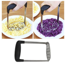 Load image into Gallery viewer, Stainless Steel Manual Pumpkin Potato Ricer Masher with Broad and Ergonomic Horizontal Handle, Single layer stainless