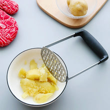 Load image into Gallery viewer, Stainless Steel Manual Pumpkin Potato Ricer Masher with Broad and Ergonomic Horizontal Handle, Single layer stainless