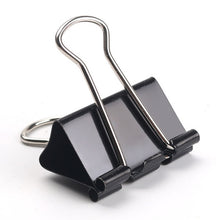 Load image into Gallery viewer, 20PCS 51mm Black Metal Clip Notes Letter Paper Clip Office Bind, 20PCS / 51mm