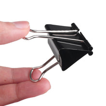 Load image into Gallery viewer, 20PCS 51mm Black Metal Clip Notes Letter Paper Clip Office Bind, 20PCS / 51mm
