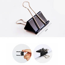 Load image into Gallery viewer, 20PCS 51mm Black Metal Clip Notes Letter Paper Clip Office Bind, 20PCS / 51mm