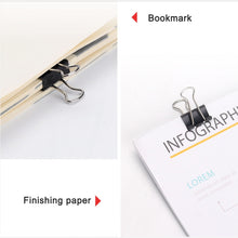 Load image into Gallery viewer, 20PCS 51mm Black Metal Clip Notes Letter Paper Clip Office Bind, 20PCS / 51mm