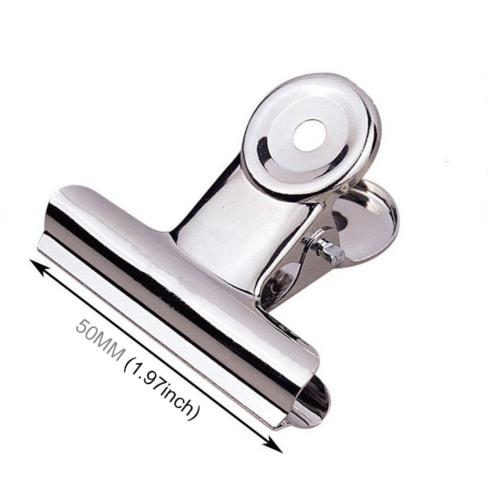 10pcs 50mm Silver Metal Stainless Steel Round Clip Notes Letter Paper Clip Office Bind Clip, 10PCS / 50mm