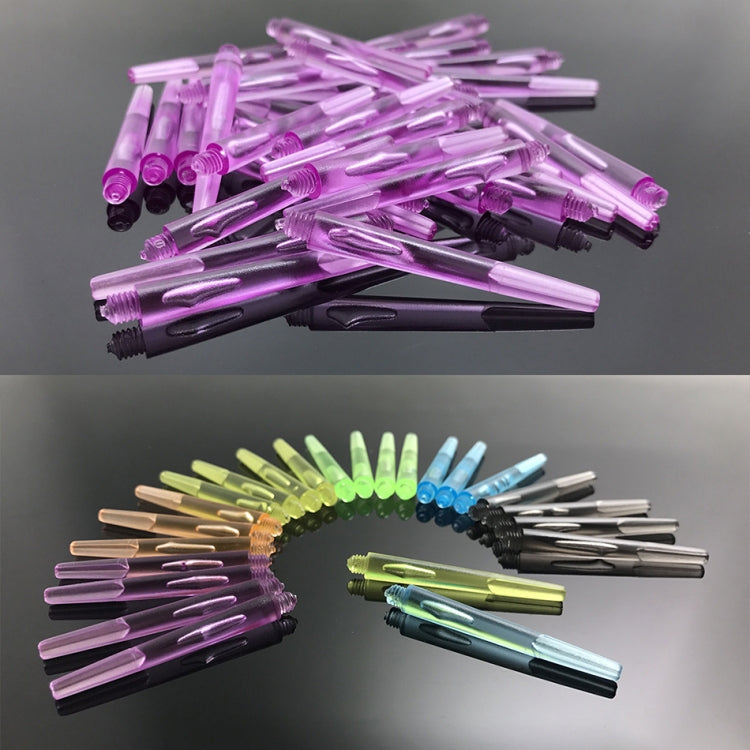 18 PCS Dart Accessory Transparent 2BA Thread PC Dart Shafts with Ring, Length: 45mm, Random Color Delivery