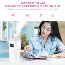 Load image into Gallery viewer, Small-3 2W Humidifier Moisture Meter Moisturizing Instrument with LED Night Light, Water Tank Capacity: 260ml
