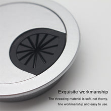 Load image into Gallery viewer, 10 PCS Desk Computer Desktop Plastic Round Threading Box Hole Cover, Hole Diameter: 53mm, 53mm