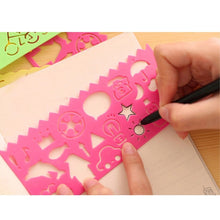 Load image into Gallery viewer, 10 PCS Creative Candy Color Drawing Ruler Speed Sketchpad Art Ruler Template, Random Color Delivery, Speed Sketchpad