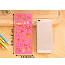 Load image into Gallery viewer, 10 PCS Creative Candy Color Drawing Ruler Speed Sketchpad Art Ruler Template, Random Color Delivery, Speed Sketchpad