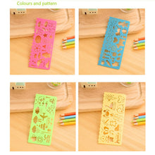 Load image into Gallery viewer, 10 PCS Creative Candy Color Drawing Ruler Speed Sketchpad Art Ruler Template, Random Color Delivery, Speed Sketchpad
