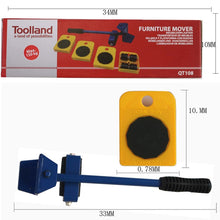 Load image into Gallery viewer, Heavy Furniture Home Trolley Lift And Move Slides Kit 4 Rollers &amp; Furniture Lifter Mover Transport Set