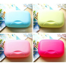 Load image into Gallery viewer, Home Travel Soap Box Lock Sealed Waterproof Leakproof Soap Holder Case with Cover Soap Dishes Container,Random Color Delivery,Large,Size:12x8x4cm, 12x8x4cm