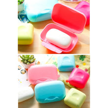Load image into Gallery viewer, Home Travel Soap Box Lock Sealed Waterproof Leakproof Soap Holder Case with Cover Soap Dishes Container,Random Color Delivery,Large,Size:12x8x4cm, 12x8x4cm