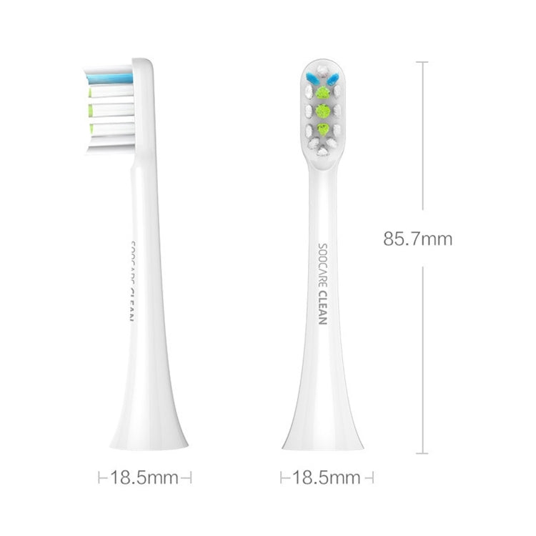 2 PCS Original Xiaomi Youpin General Cleaning Replacement Brush Heads for Xiaomi Soocare Sonic Electric Toothbrush (HC7711W), General Cleaning Pink, General Cleaning White, General Cleaning Black