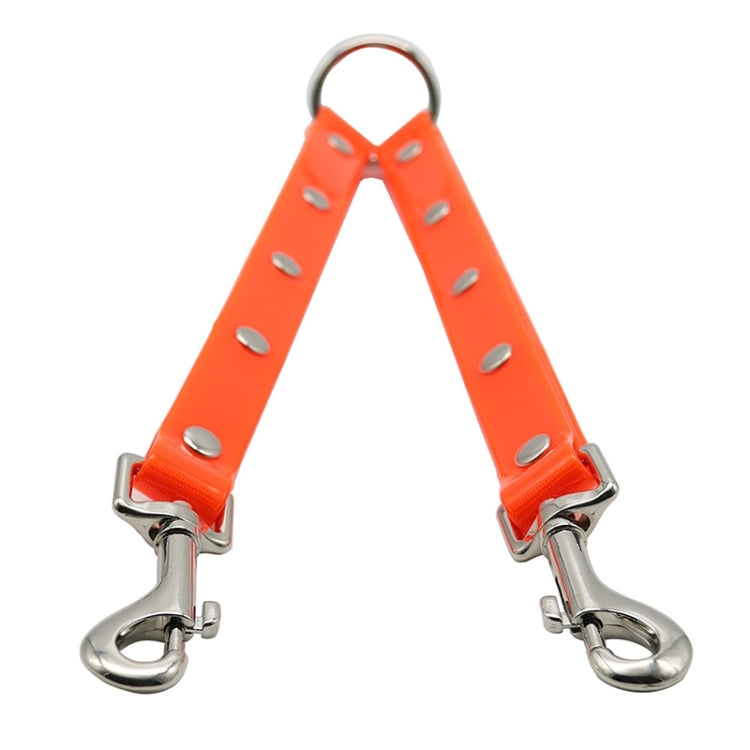 TPU Material Pet Dogs 2 in 1 Tangle-free Traction Rope Double Pet Dog Walking Leash, Length: 25 cm, 25 cm (Green), 2 in 1 (Red), 2 in 1 (Yellow), 2 in 1 (Black), 25 cm (Orange)