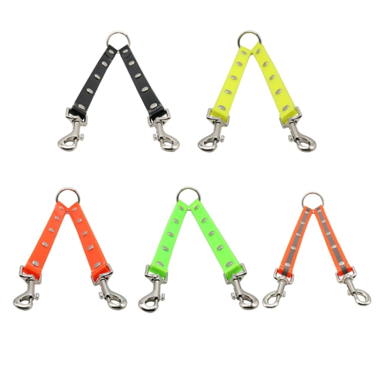 TPU Material Pet Dogs 2 in 1 Tangle-free Traction Rope Double Pet Dog Walking Leash, Length: 25 cm, 25 cm (Green), 2 in 1 (Red), 2 in 1 (Yellow), 2 in 1 (Black), 25 cm (Orange)