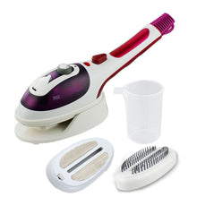 Load image into Gallery viewer, Multifunction Household Handheld Steamer Travel Portable Hand - Held Steam Hanging Hot Machine Ceramic Bottom with Flannelette Brush &amp; Hair Brush &amp; Measuring Cup,US Plug, US Plug Blue, US Plug Purple