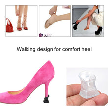 Load image into Gallery viewer, 5 Pairs Hard Wearing Anti-slip PVC StoppersShoes High Heel Cover Protectors, Size: L ,Random Color Delivery, Size: L