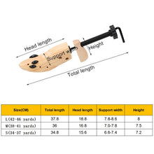 Load image into Gallery viewer, Pine Wood Unisex Fixed Fits Support Stretcher Shaper Shoes Expander , Size: L（42-46Yards）, Size: L（42-46Yards）