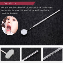 Load image into Gallery viewer, 4 in 1 Dental Tool Set (Stainless Steel Probe + Hoe-shaped Dentist + Dental Tweezers + Mouth Mirror), 4 in 1