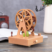 Load image into Gallery viewer, Home Decor Originality  Wooden Musical  Boxes, Ferris Wheel Shape, Baby Bed Shape, Train Shape, Round Ferris Wheel Shape, Carousel Shape, Telephone Booth Shape, Dance Angel Shape, Birthday Cake Shape, Eiffel Tower Shape, Windmill Shape                 ...