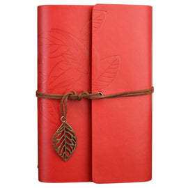 Creative Retro Autumn Leaves Pattern Loose-leaf Travel Diary Notebook, Size: L, L