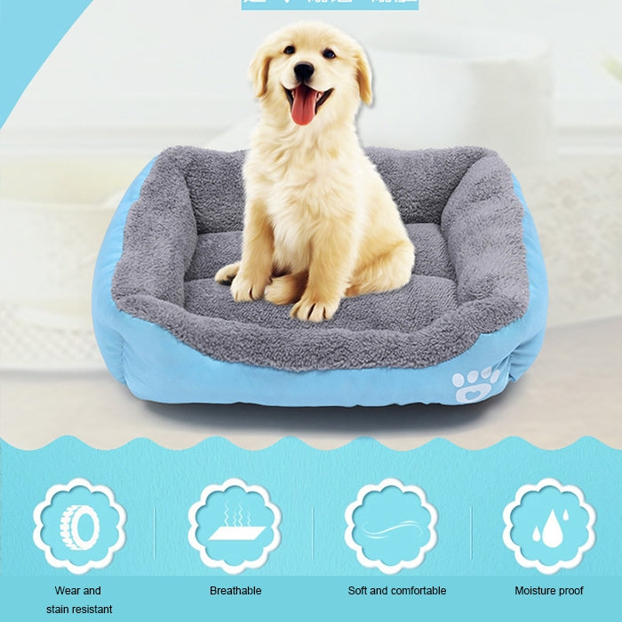 Candy Color Four Seasons Genuine Warm Pet Dog Kennel Mat Teddy Dog Mat, Size: L, 66×50×14cm, Size: L
