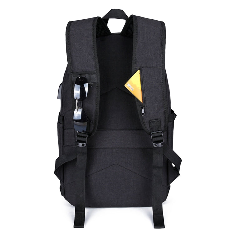 Multi-Function Large Capacity Travel Casual Backpack Laptop Computer Bag with External USB Charging Interface & Headphone Jack & Anti-theft Lock for Men