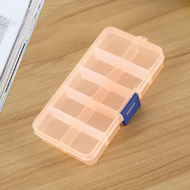 10 PCS Removable Grid Plastic Box Organizer for Jewelry Earring Fishing Hook Small Accessories, Size: Small, 10 Slots, 10 Slots (Orange + blue), 10 Slots (Purple+Blue), 10 Slots  (White+Pink), 10 Slots  (White+Blue), 10 Slots (Pink+Blue)