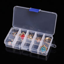 Load image into Gallery viewer, 10 PCS Removable Grid Plastic Box Organizer for Jewelry Earring Fishing Hook Small Accessories, Size: Small, 10 Slots, 10 Slots (Orange + blue), 10 Slots (Purple+Blue), 10 Slots  (White+Pink), 10 Slots  (White+Blue), 10 Slots (Pink+Blue)