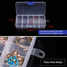 Load image into Gallery viewer, 10 PCS Removable Grid Plastic Box Organizer for Jewelry Earring Fishing Hook Small Accessories, Size: Small, 10 Slots, 10 Slots (Orange + blue), 10 Slots (Purple+Blue), 10 Slots  (White+Pink), 10 Slots  (White+Blue), 10 Slots (Pink+Blue)