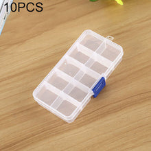 Load image into Gallery viewer, 10 PCS Removable Grid Plastic Box Organizer for Jewelry Earring Fishing Hook Small Accessories, Size: Small, 10 Slots, 10 Slots (Orange + blue), 10 Slots (Purple+Blue), 10 Slots  (White+Pink), 10 Slots  (White+Blue), 10 Slots (Pink+Blue)