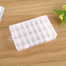 Load image into Gallery viewer, Plastic Removable Grid 24 Slots Box Organizer Storage Container for Jewelry Earring, 24 Slots