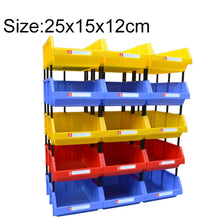 Load image into Gallery viewer, Thickened Oblique Plastic Box Combined Parts Box Material Box, Random Color Delivery, Size: 25cm x 15cm x 12cm, 25cm x 15cm x 12cm