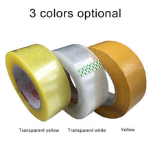 Load image into Gallery viewer, 45mm Width 25mm Thickness Package Sealing Packing Tape Roll Sticker, 45mm Width 25mm Thickness (Clear White), 45mm Width 25mm Thickness  (Transparent Yellow), 45mm Width 25mm Thickness (Yellow)