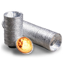Load image into Gallery viewer, 100pcs / Pack Aluminum Foil Egg Tart Cup Cake Holder, Size: 7.5 x 4 x 2cm