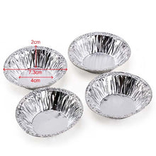 Load image into Gallery viewer, 100pcs / Pack Aluminum Foil Egg Tart Cup Cake Holder, Size: 7.5 x 4 x 2cm