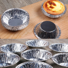 Load image into Gallery viewer, 100pcs / Pack Aluminum Foil Egg Tart Cup Cake Holder, Size: 7.5 x 4 x 2cm