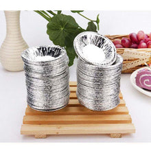 Load image into Gallery viewer, 100pcs / Pack Aluminum Foil Egg Tart Cup Cake Holder, Size: 7.5 x 4 x 2cm