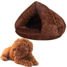 Load image into Gallery viewer, Triangular Cat Kennel Warm Thicken Mongolian Yurt Pet Dogs Cats House Size: M, 40×40×30cm, Size: M