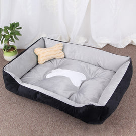Dog Bone Pattern Big Soft Warm Kennel Pet Dog Cat Mat Blanket, Size: XL, 90×70×15cm, Size: XL