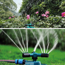 Load image into Gallery viewer, Garden Automatic Rotating Nozzle 360 Degree Rotary Automatic Sprinkler Garden Lawn Watering Nozzle Irrigation Nozzle with 3/4 inch Water Hose Connector, With 3/4 inch Water Hose Connector