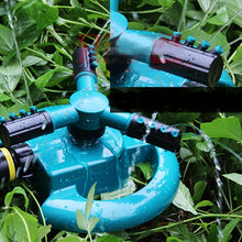 Load image into Gallery viewer, Garden Automatic Rotating Nozzle 360 Degree Rotary Automatic Sprinkler Garden Lawn Watering Nozzle Irrigation Nozzle with 3/4 inch Water Hose Connector, With 3/4 inch Water Hose Connector