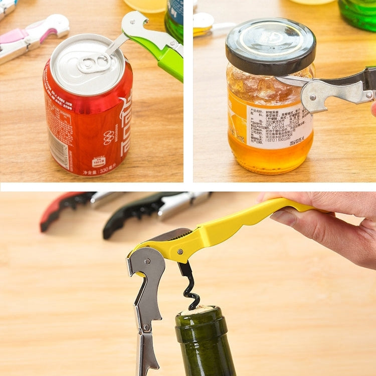 10pcs Multi-function Sea Horse Pattern Stainless Wine Bottle Opener, Can Opener Bottle Opener, Random Color Delivery, Sea Horse Style