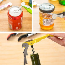 Load image into Gallery viewer, 10pcs Multi-function Sea Horse Pattern Stainless Wine Bottle Opener, Can Opener Bottle Opener, Random Color Delivery, Sea Horse Style